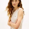 Tommy Jeans Top aus Leinenmischung mit seitlichen Bändern Tommy Jeans Top aus Leinenmischung mit seitlichen Bändern