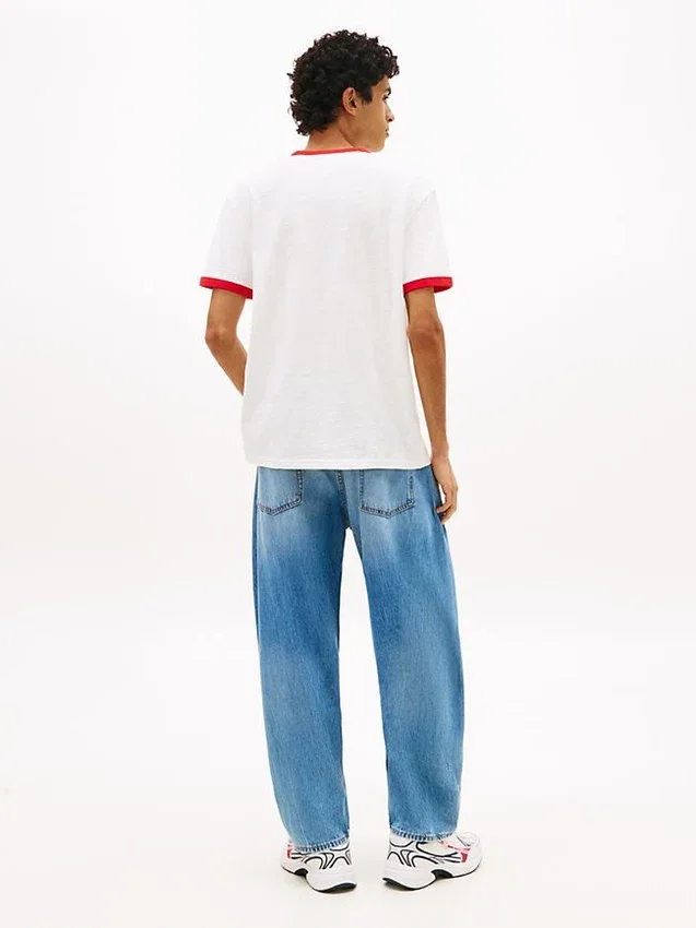 Tommy Jeans Wavy Flag Ringer T-Shirt Tommy Jeans Wavy Flag Ringer T-Shirt