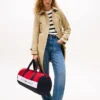 Tommy Logo Colorblock Canvas Duffle Bag