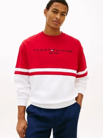 Tommy Logo Colorblock Sweatshirt
