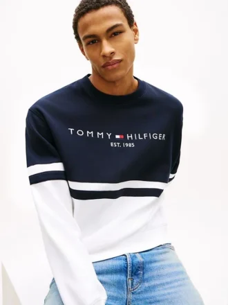 Tommy Logo Colorblock Sweatshirt