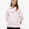 Tommy Logo Fleece-Hoodie