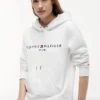 Tommy Logo Fleece-Hoodie