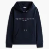 Tommy Logo Fleece-Hoodie