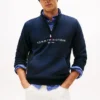 Tommy Logo Sweatshirt mit Viertelreißverschluss Tommy Logo Sweatshirt mit Viertelreißverschluss