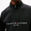 Tommy Logo Sweatshirt mit Viertelreißverschluss Tommy Logo Sweatshirt mit Viertelreißverschluss
