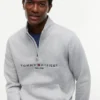 Tommy Logo Sweatshirt mit Viertelreißverschluss Tommy Logo Sweatshirt mit Viertelreißverschluss