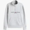 Tommy Logo Sweatshirt mit Viertelreißverschluss Tommy Logo Sweatshirt mit Viertelreißverschluss