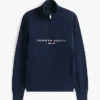 Tommy Logo Sweatshirt mit Viertelreißverschluss Tommy Logo Sweatshirt mit Viertelreißverschluss