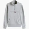 Tommy Logo Sweatshirt mit Viertelreißverschluss Tommy Logo Sweatshirt mit Viertelreißverschluss
