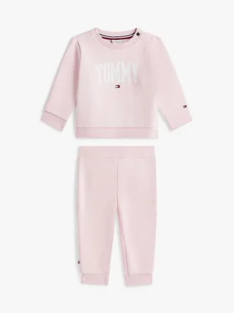 Tommy-Logo-Sweatshirt- und Hosen-Set für Babys