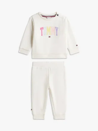 Tommy-Logo-Sweatshirt- und Hosen-Set für Babys