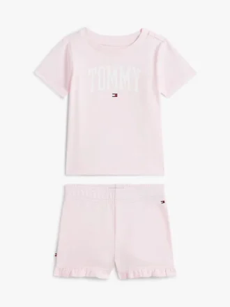Tommy-Logo-T-Shirt- und Shorts-Set für Babys