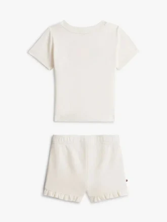 Tommy-Logo-T-Shirt- und Shorts-Set für Babys