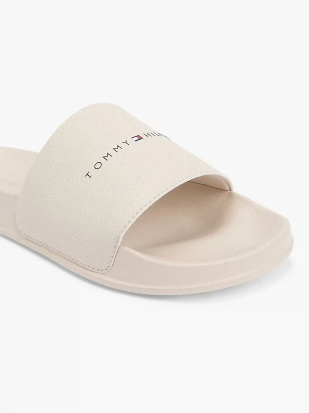 Tommy Logo Textured Pool Slide Tommy Logo Textured Pool Slide