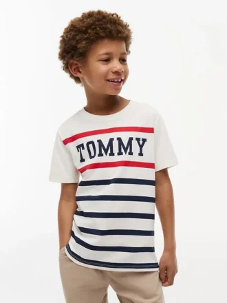 Tommy Stripe T-Shirt für Kinder