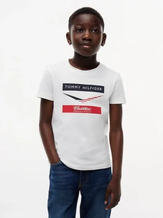 Tommy x Cadillac F1® Team Chevron T-Shirt für Kinder