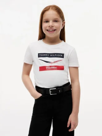 Tommy x Cadillac F1® Team Chevron T-Shirt für Kinder