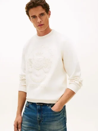Tonal Club Logo Intechno Knit Sweatshirt