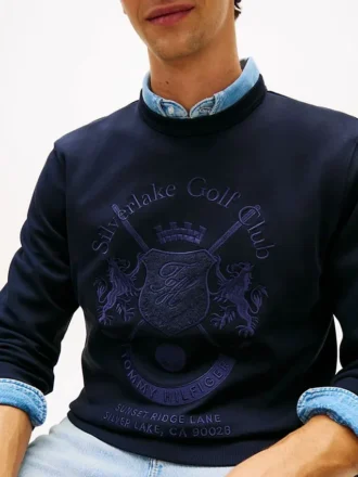 Tonal Club Logo Intechno Knit Sweatshirt
