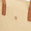 Tote-Bag aus Raffia mit Monogramm-Logo Tote-Bag aus Raffia mit Monogramm-Logo