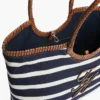 Tote-Bag mit Schriftzug-Monogramm und bretonischen Streifen Tote-Bag mit Schriftzug-Monogramm und bretonischen Streifen