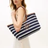 Tote-Bag mit Schriftzug-Monogramm und bretonischen Streifen Tote-Bag mit Schriftzug-Monogramm und bretonischen Streifen