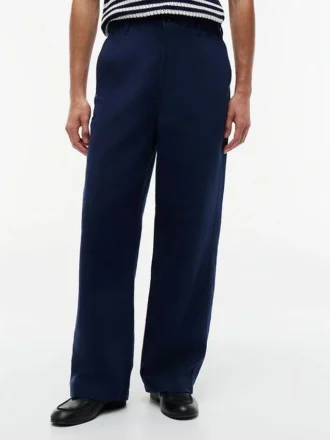 Utility-Chino aus Baumwoll-Leinen-Mischung