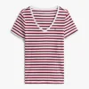V-Ausschnitt-Streifen-T-Shirt V-Ausschnitt-Streifen-T-Shirt
