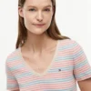 V-Ausschnitt-T-Shirt „Favorite“ mit Streifen V-Ausschnitt-T-Shirt „Favorite“ mit Streifen