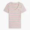 V-Ausschnitt-T-Shirt „Favorite“ mit Streifen V-Ausschnitt-T-Shirt „Favorite“ mit Streifen
