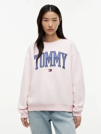 Varsity Tommy Logo Sweatshirt mit Rundhalsausschnitt