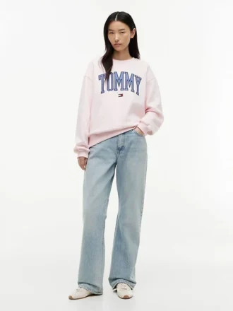 Varsity Tommy Logo Sweatshirt mit Rundhalsausschnitt