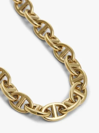 Vergoldete Halskette mit Mariner-Gliederkette Vergoldete Halskette mit Mariner-Gliederkette