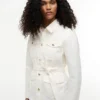 Wasserabweisende Utility-Jacke mit Gürtel Wasserabweisende Utility-Jacke mit Gürtel