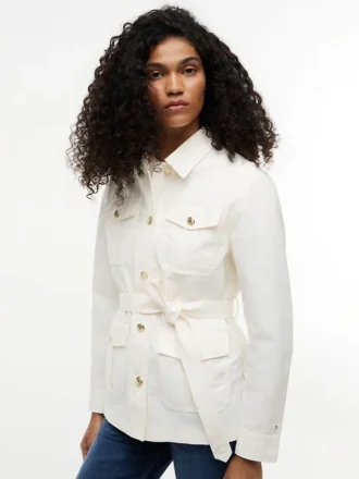 Wasserabweisende Utility-Jacke mit Gürtel