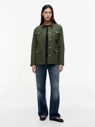 Wasserabweisende Utility-Jacke mit Gürtel