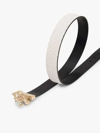 Wendbarer Ledergürtel mit Monogramm-Schnalle