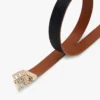 Wendbarer Ledergürtel mit Monogramm-Schnalle