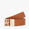 Wendbarer Ledergürtel mit Monogramm-Schnalle