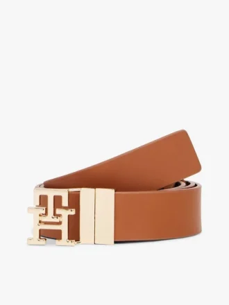 Wendbarer Ledergürtel mit Monogramm-Schnalle