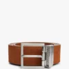 Wendbarer Ledergürtel mit quadratischer Schnalle Wendbarer Ledergürtel mit quadratischer Schnalle