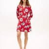 Wickelkleid aus Crêpe mit Blumenprint Wickelkleid aus Crêpe mit Blumenprint