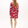 Wickelkleid aus Crêpe mit Blumenprint Wickelkleid aus Crêpe mit Blumenprint