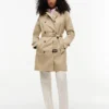 Zweireihiger Trenchcoat mit Gürtel
