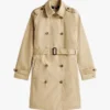 Zweireihiger Trenchcoat mit Gürtel